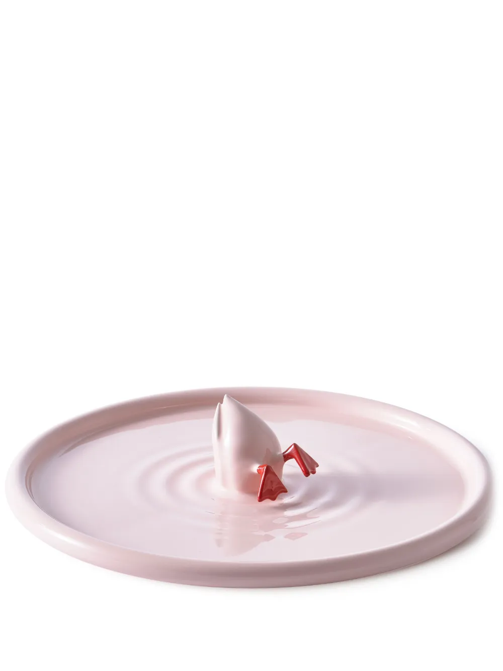POLSPOTTEN Diving Duck glossy-finish plate - Rosa