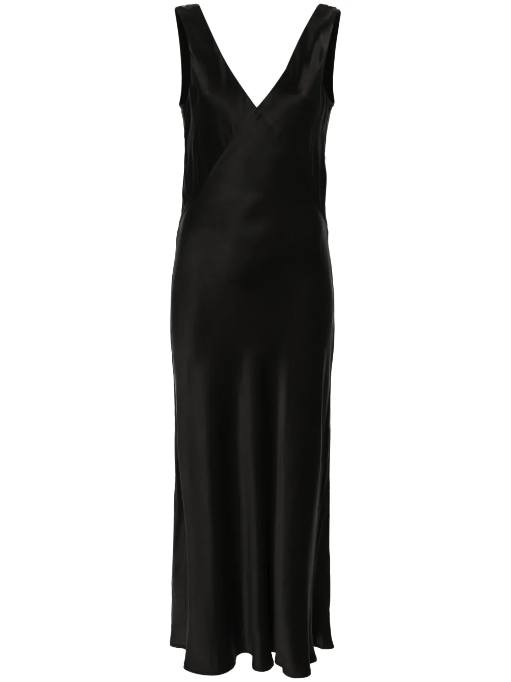 Asceno Bordeaux silk maxi dress - Nero