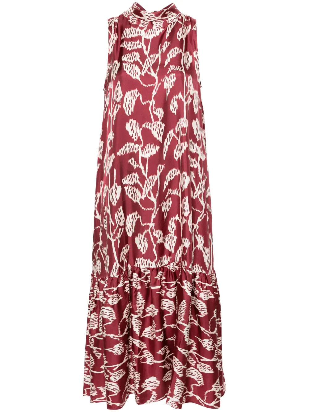 Asceno Oslo abstract-print maxi dress - Rosso