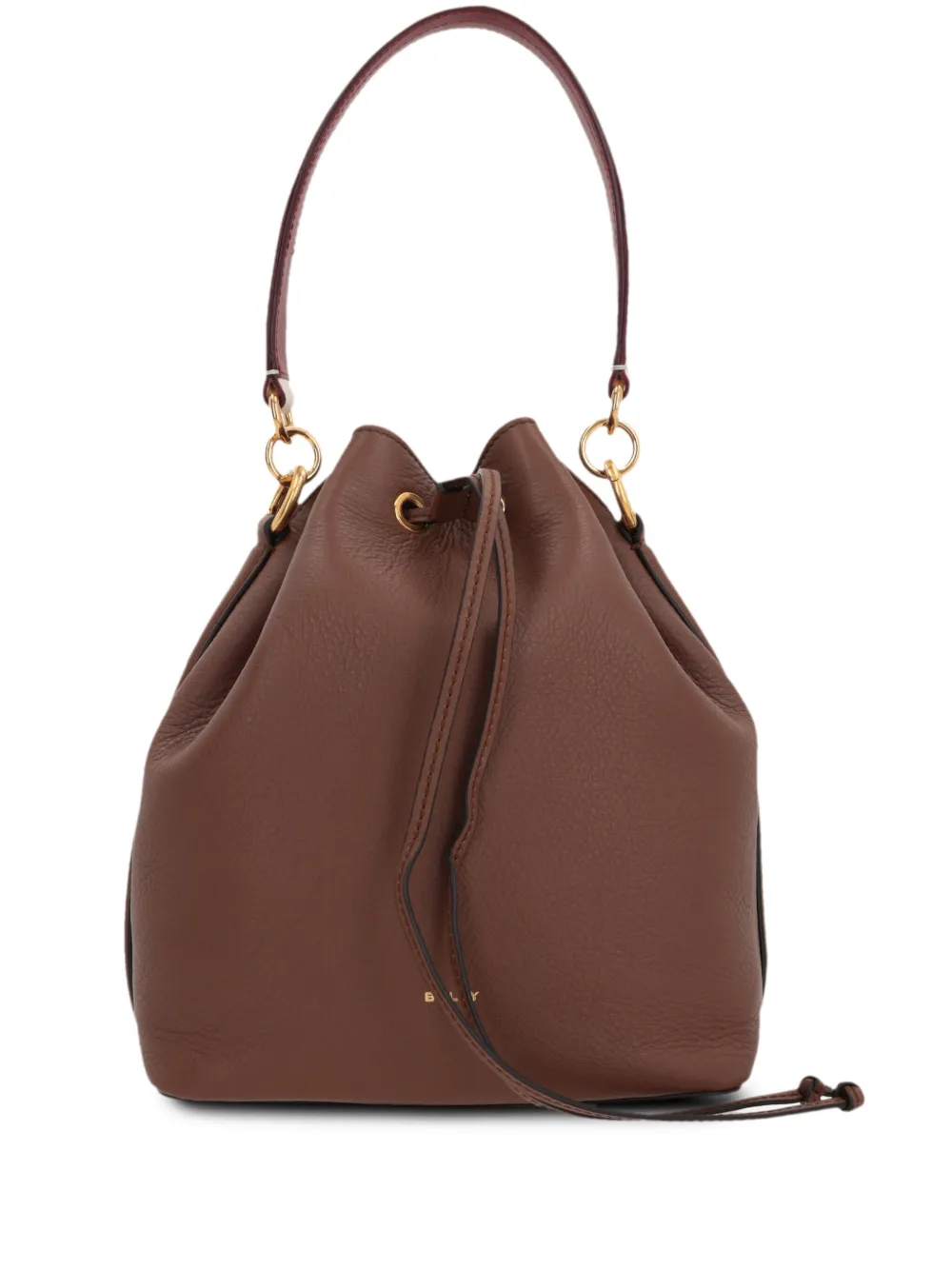 Bally drawstring leather bucket bag - Marrone