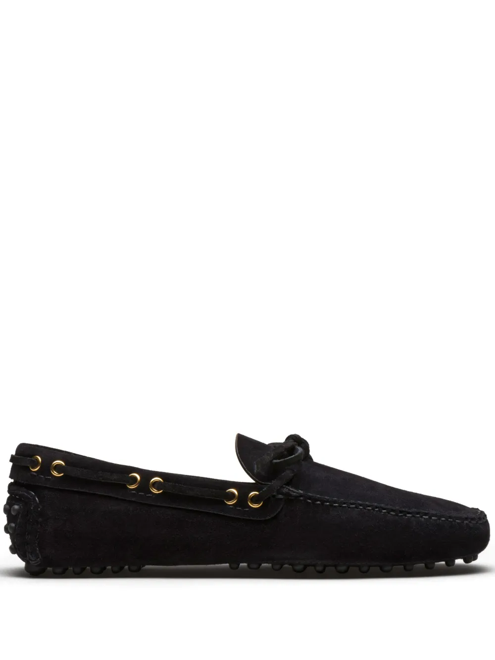 Car Shoe lace-up suede boat shoes - Nero