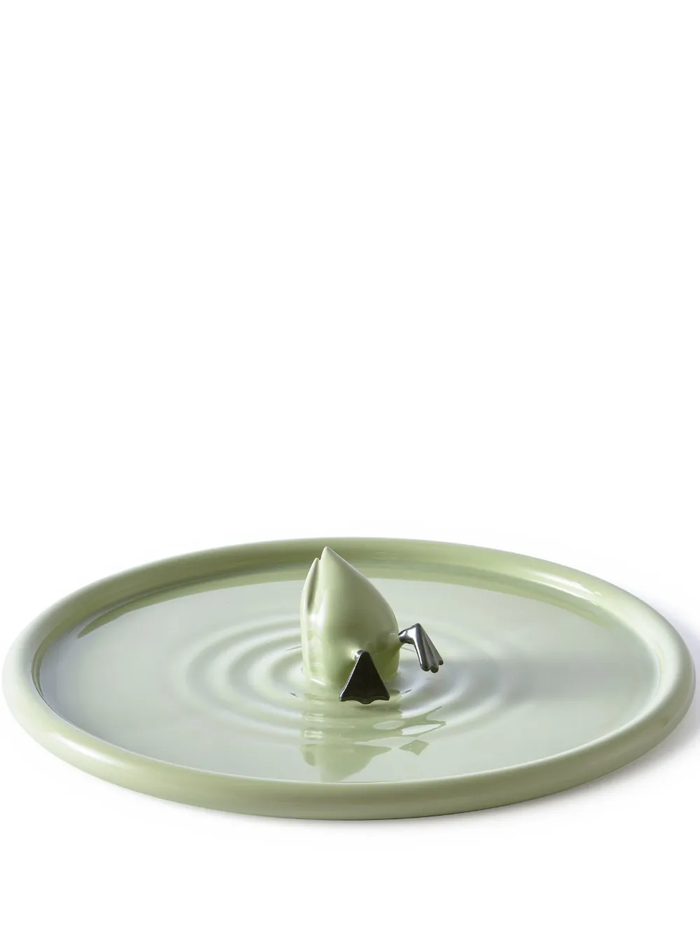 POLSPOTTEN Diving Duck ceramic plate (40cm) - Verde