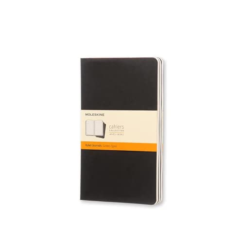 Moleskine Ruled Cahier L - Black Cover (3 Set)