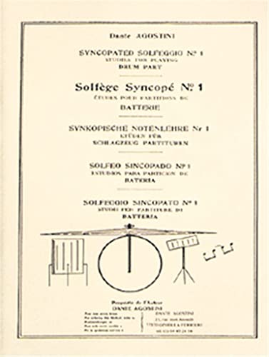 Dante Agostini Solfege Syncode :Etudes Pour Partitions De Batterie: 1