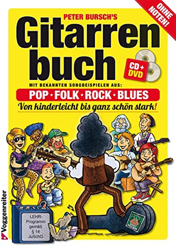 Gitarrenbuch, M. Cd-Audio, Bd.1, Mit Bekannten Liedbeispielen Aus Pop, Folk, Rock & Blues Von Kinderleicht Bis Ganz Schön Stark: Das Populärste ... ..
