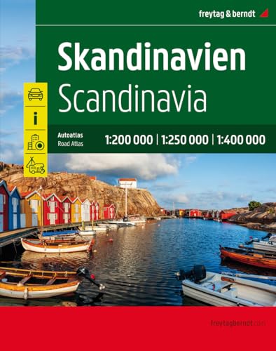 F&B Wegenatlas Scandinavië: Wegenatlas Schaal 1:200.000/250.000/400.000: Scan Sp
