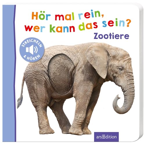 Hör Mal Rein, Wer Kann Das Sein? – Zootiere: Streicheln Und Hören | Hochwertiges Pappbilderbuch Mit 5 Sounds Und Fühlelementen Für Kinder Ab 18 Monate