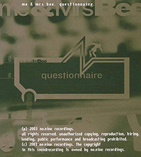 Me & Mrs Bee "Questionnaire" Cd