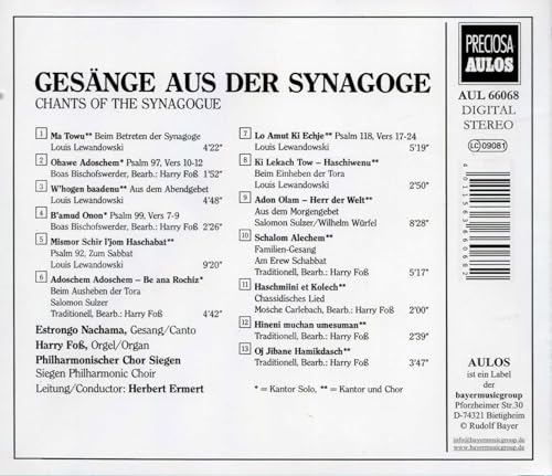 Gesänge Aus Der Synagoge
