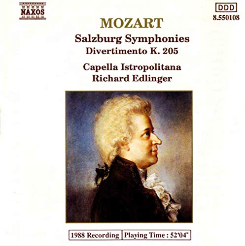 3 Salzburg Symphonies, Divertimentoo K.205