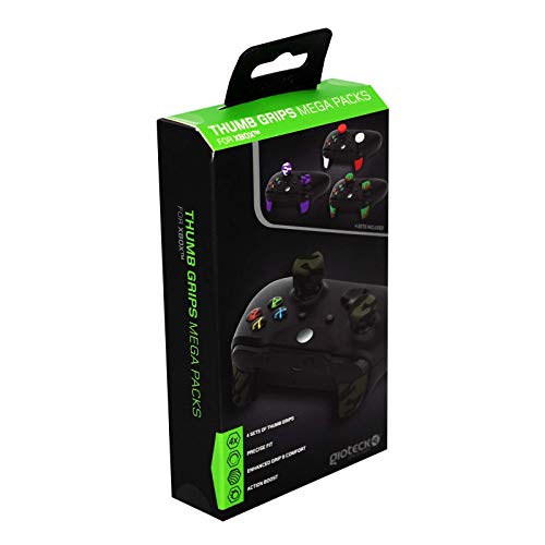 Gioteck Tgmpxb1-11-Mu- Thumb Grips Mega Pack Per Xbox One (4 Sets), Nero
