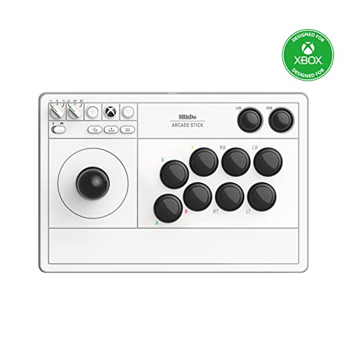 8Bitdo Arcade Stick For Xbox & Pc (Windows 10) - White