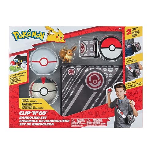 Pokemon Pkw3157 – Set Di Bandoliere – Premierball, Timerball & Evoli – Set Ufficiale Con Statuetta