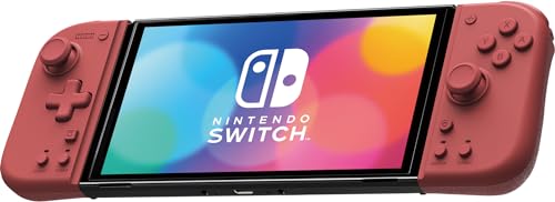 Hori Split Pad Compact (Rosso Albicocca) - Controller Ergonomico Portatile Per Nintendo Switch E Switch Oled - Licenza Ufficiale Nintendo