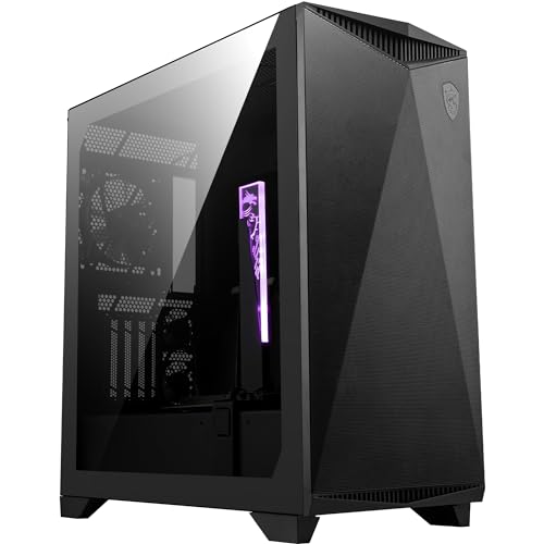 Msi Mpg Gungnir 300P Airflow Mid-Tower Pc Case - E-Atx, 4X 120Mm Ventole, 3 Ventole Aux, Cavo Riser Pcie 4.0, Supporto Verticale Per Gpu E Stand, Filt
