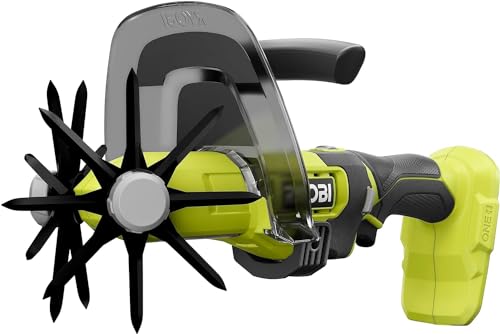 Ryobi Ry18Hca-0, Elettrozappa Compatta A Batteria 18V, Per Spazi Ridotti, Regolazione Di Velocità, Protezione Trasparente Frontale, Batteria E Caricab