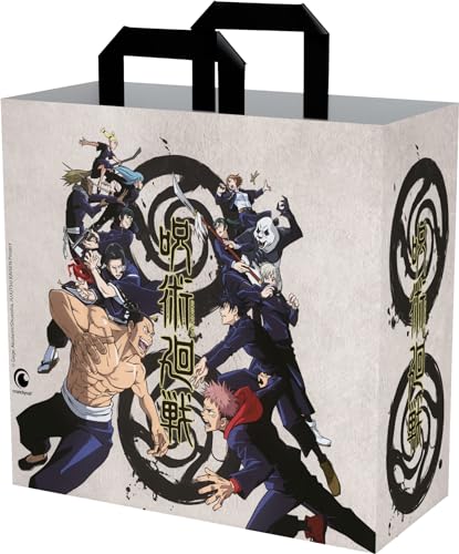 Borsa A Tracolla Konix Jujutsu Kaisen 40 X 45 X 20 Cm - Materiale Riciclato - Beige