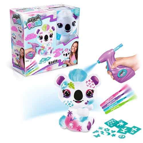 Canal Toys - Airbrush Plush - Colora Il Tuo Peluche Koala Per Personalizzare - Peluche Spray Con Pennarelli E Stencil - Ofg273