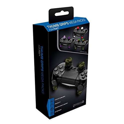 Gioteck Megapack Tgmpps4-11-Mu- Tappi Pulsanti In Silicone - Copertura Joystick Ps4 - Antiscivolo Per Controller - Protezione Per Controller Ps4-4 Pai