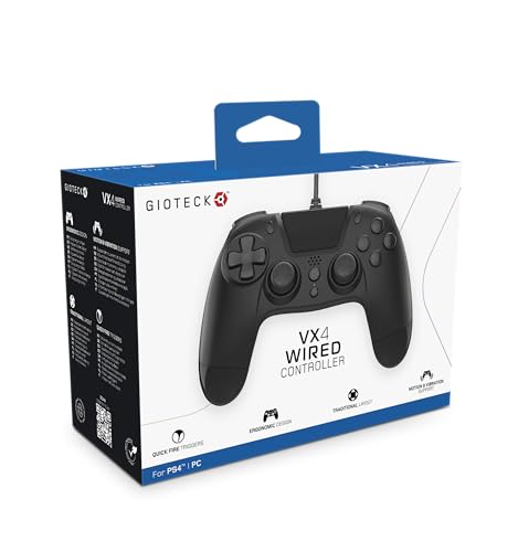 Gioteck Vx4 Controller Cablato Per Playstation 4 (Ps4) - Nero
