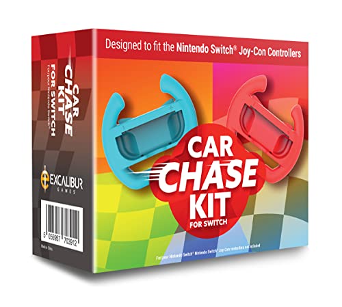 Car Chase Kit For Switch - 2 X Steering Wheels For Joy-Con Controllers