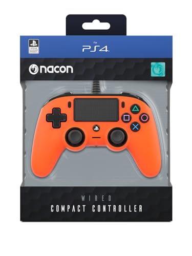 Nacon Compact Controller Ps4 Ufficiale Sony Playstation, Arancio