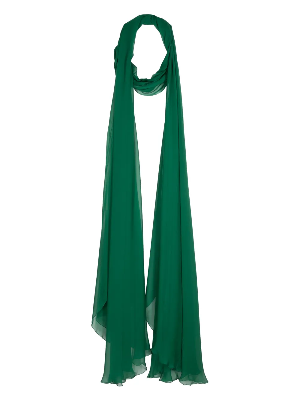 Zuhair Murad chiffon-crepe silk scarf - Verde