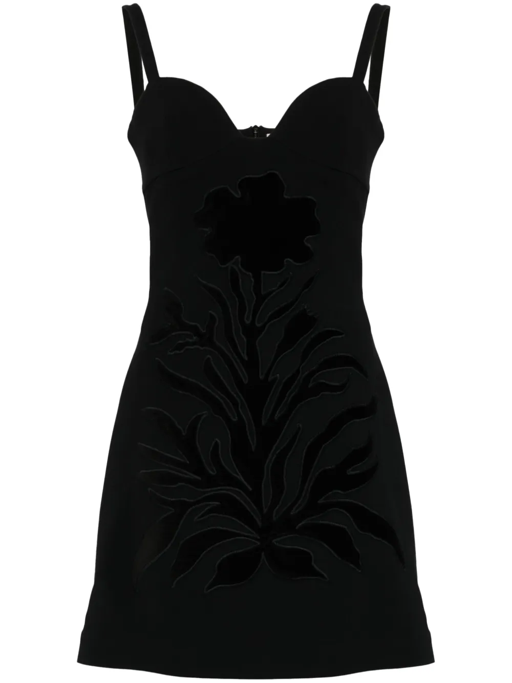 Elie Saab velvet bustier mini dress - Nero
