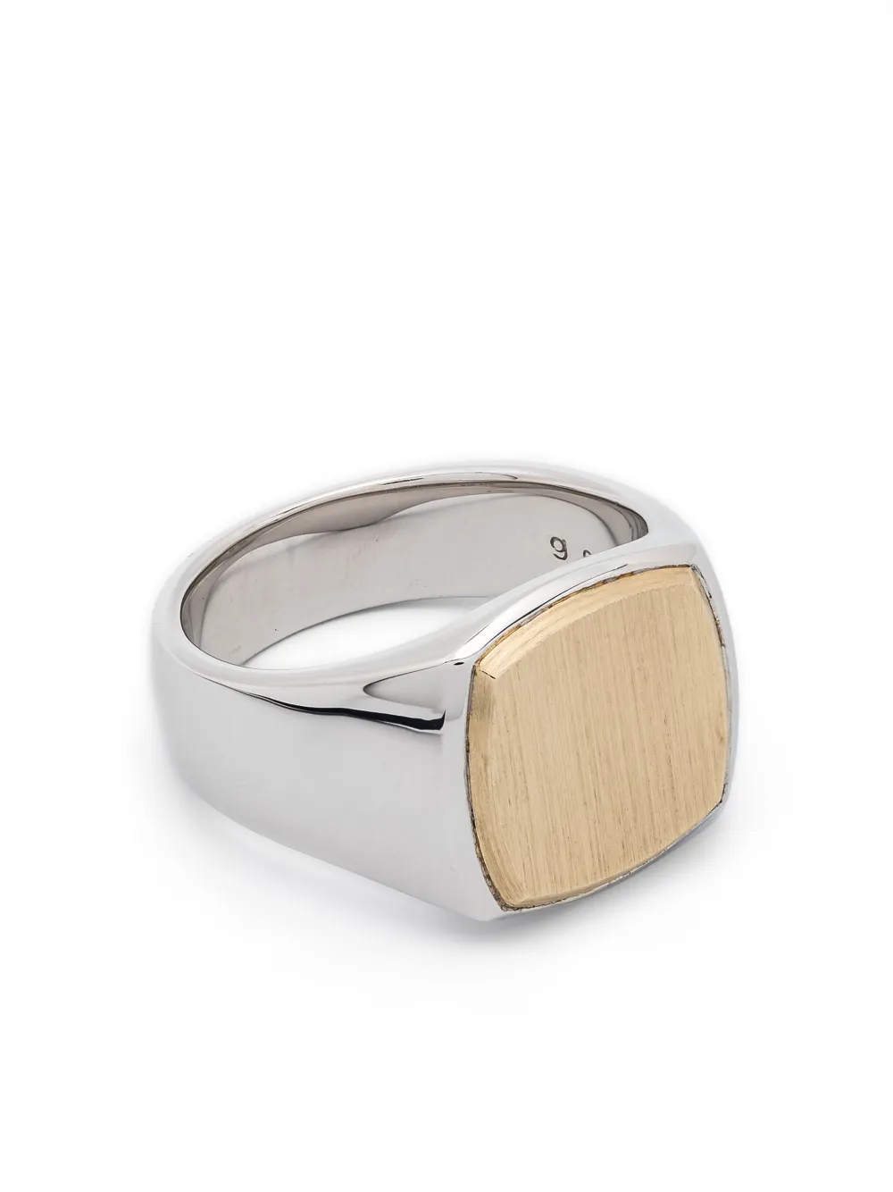 Tom Wood 9kt yellow gold Cushion ring - Argento