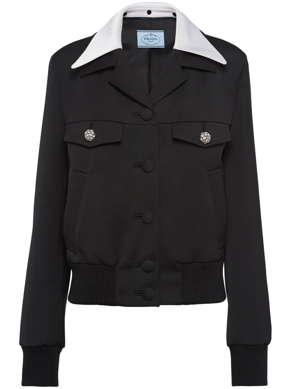 Prada single-breasted wool jacket - Nero