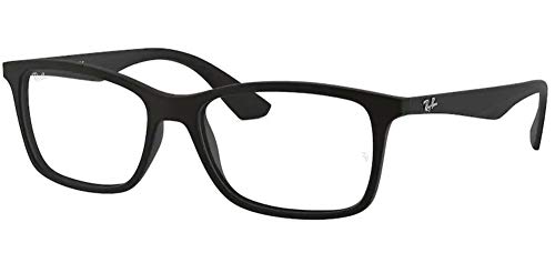 Ray-Ban 7047 Occhiali Opachi Trasparenti Uomo, Nero (Matte Black), 56