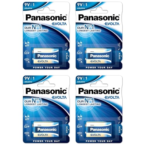 Panasonic Confezione Da 4 Blister Da 1 Batteria Alcalina Evolta 6Lr61 9 V