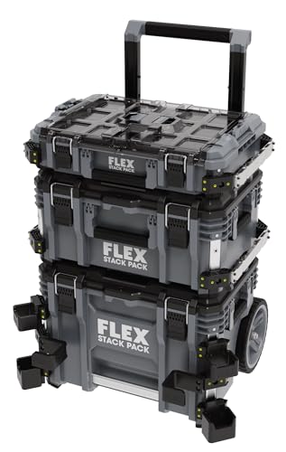 Flex Stack Pack 531461 - Set Di Valigie Standard (In Plastica Resistente Agli Urti, Con Chiusura A Sgancio Rapido, Cassetta Degli Attrezzi)