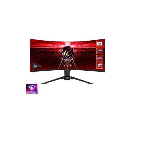 Asrock 34"" Pg34Wq15R2B Monitor (90Lxa060-A0E2A0V)
