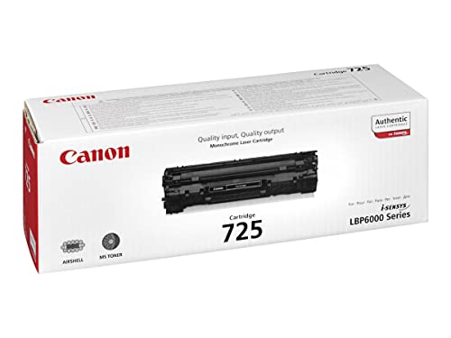 Canon Cartuccia 725 Toner Nero, Rendimento 1600 Pagine, Imballo In Cartone