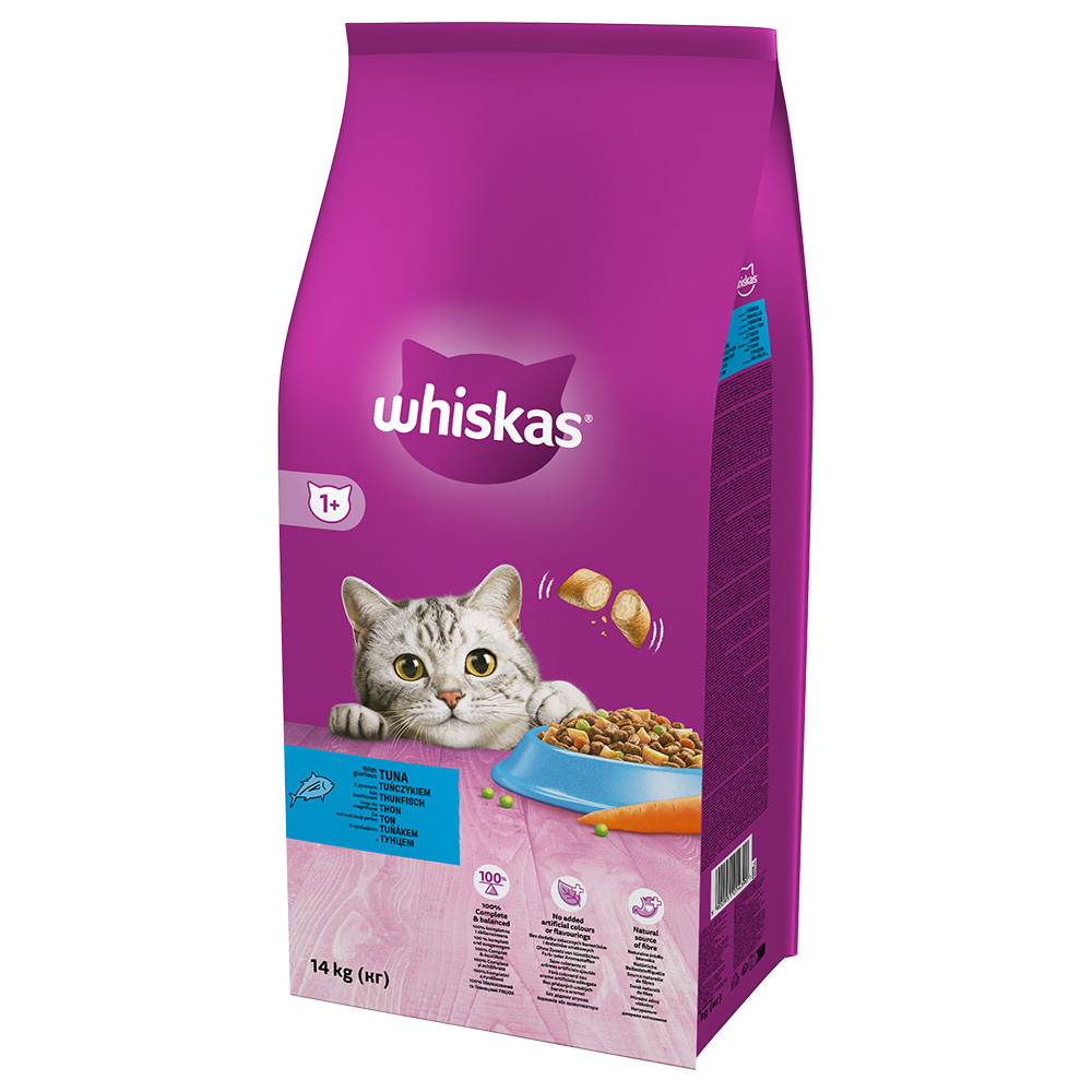 14kg thon Whiskas 1+ - Croquettes pour Chat