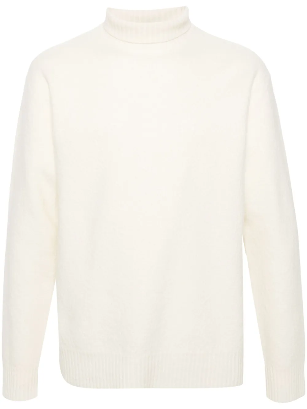 Jil Sander roll-neck boiled wool jumper - Bianco