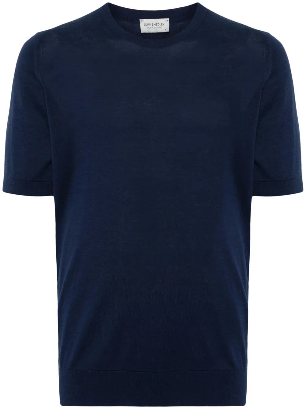 John Smedley Kempton knitted cotton T-shirt - Blu