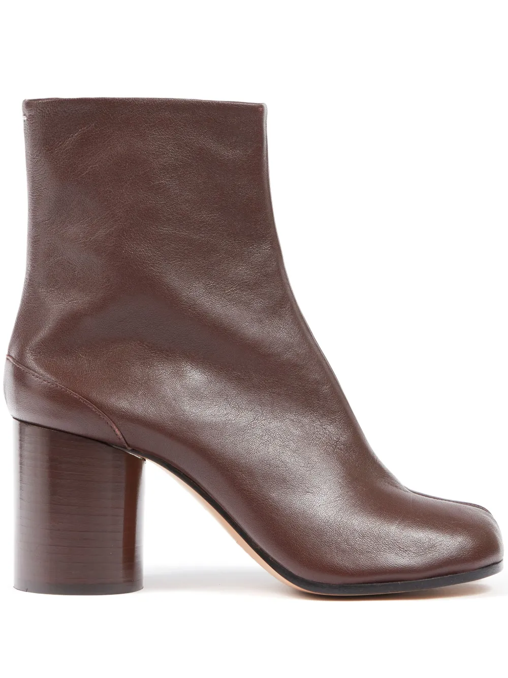 Maison Margiela Tabi 80mm leather ankle boots - Marrone