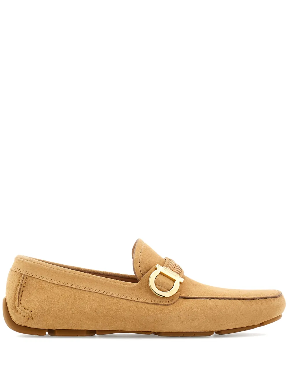 Ferragamo Gancini-plaque leather driver shoes - Toni neutri