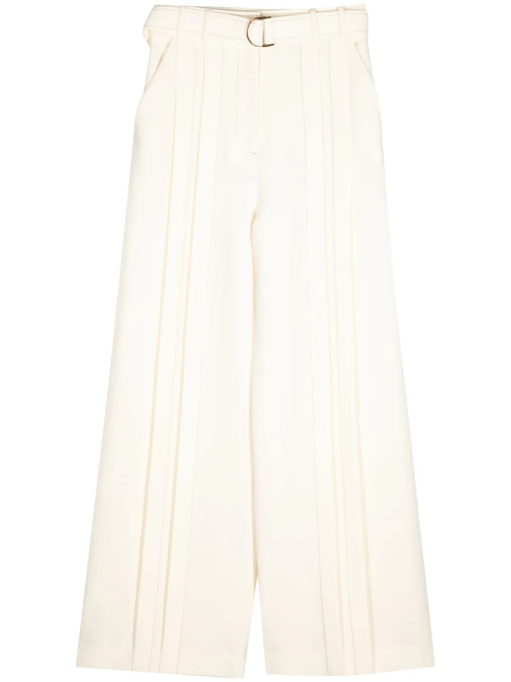 Acler belted wide-leg trousers - Toni neutri