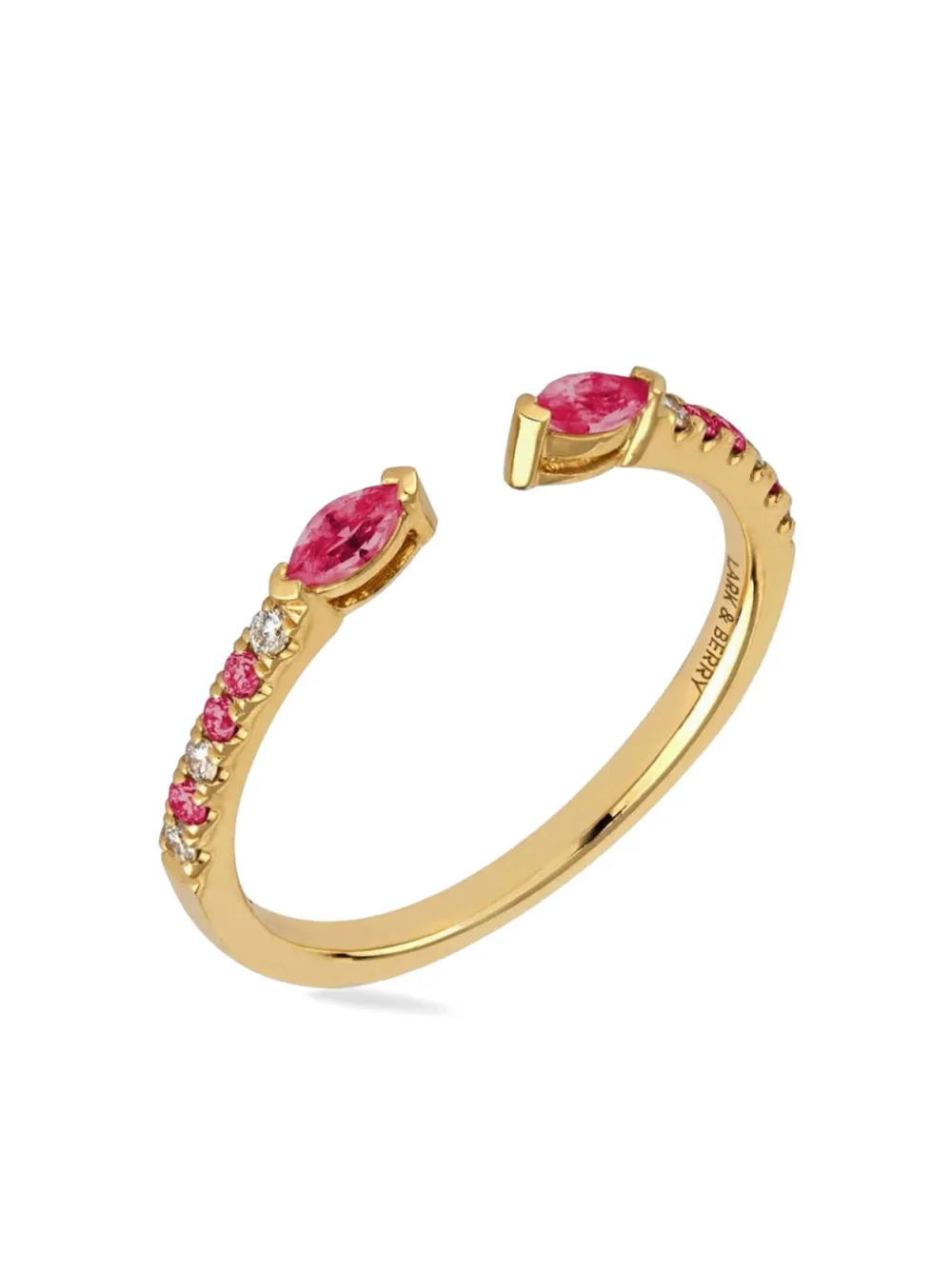 Lark & Berry 14kt yellow gold Veto ruby stackable ring - Oro