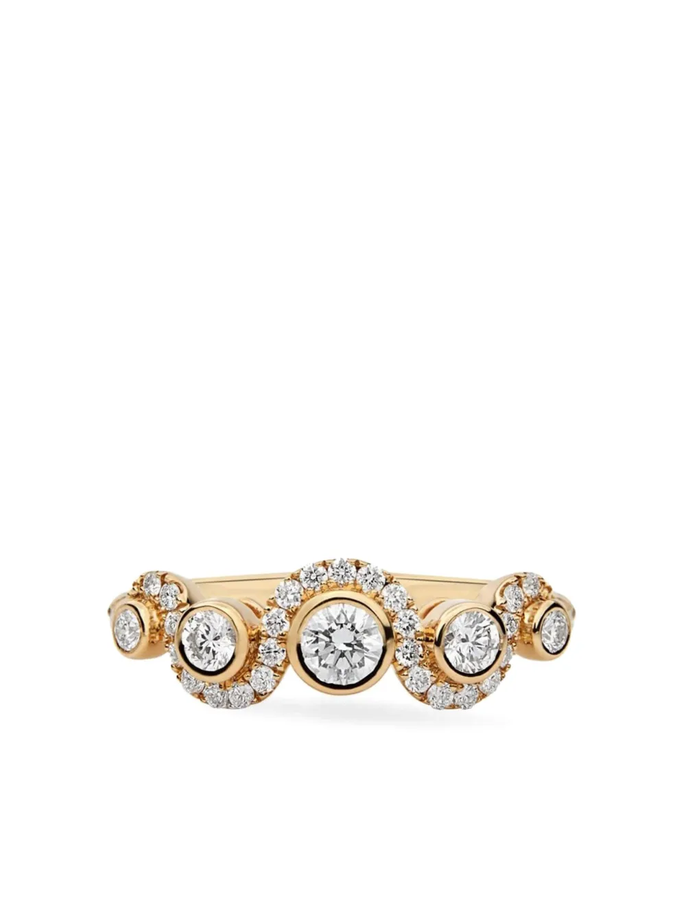 Lark & Berry 18kt yellow gold Wave diamond ring - Oro