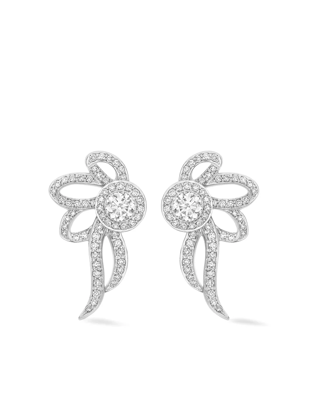 Lark & Berry Bow diamond earrings - Argento