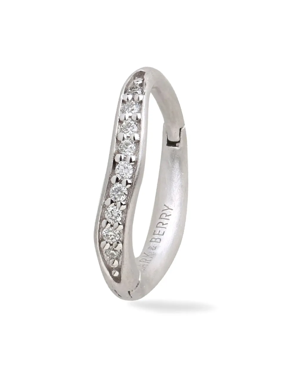 Lark & Berry 14kt white gold Dune diamond hoop earrings - Argento