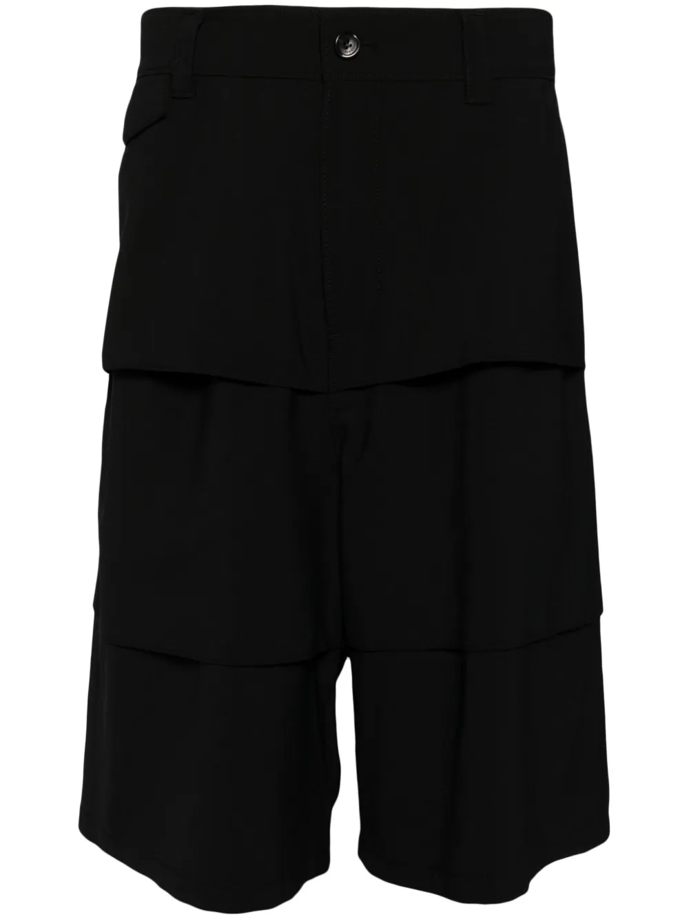 SONGZIO pleated knee-length cargo shorts - Nero