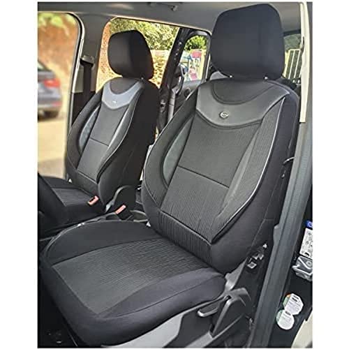 Bremer Sitzbezüge Set Di 2 Coprisedili Per Auto Compatibili Con Ford Edge 2 Conducente E Passeggero A Partire Dal 2015, Colore Nero/Nero (03)