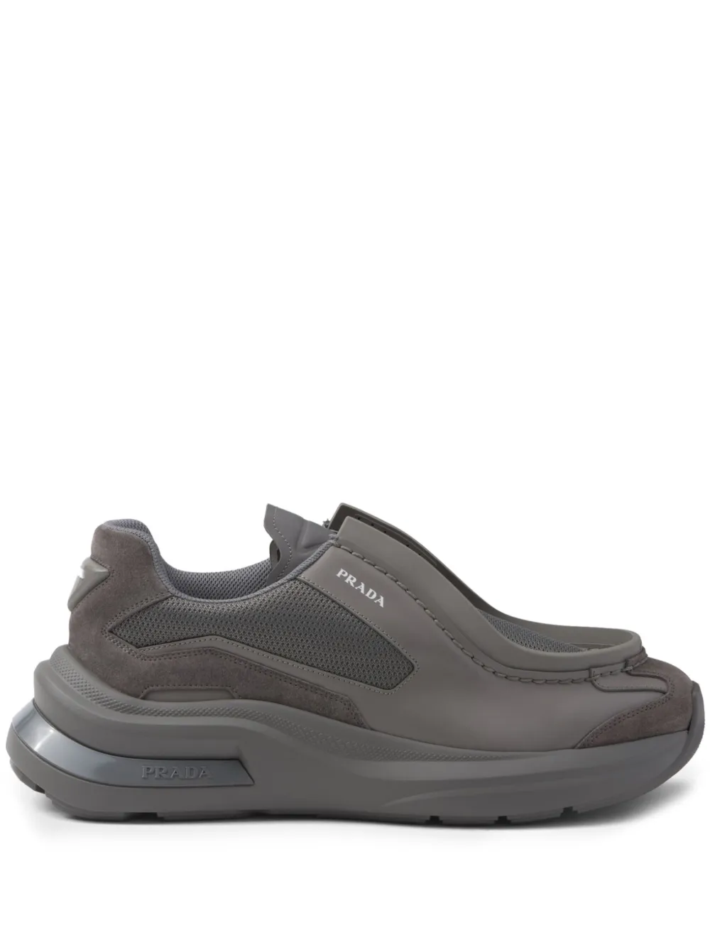 Prada Systeme 60mm panelled sneakers - Grigio