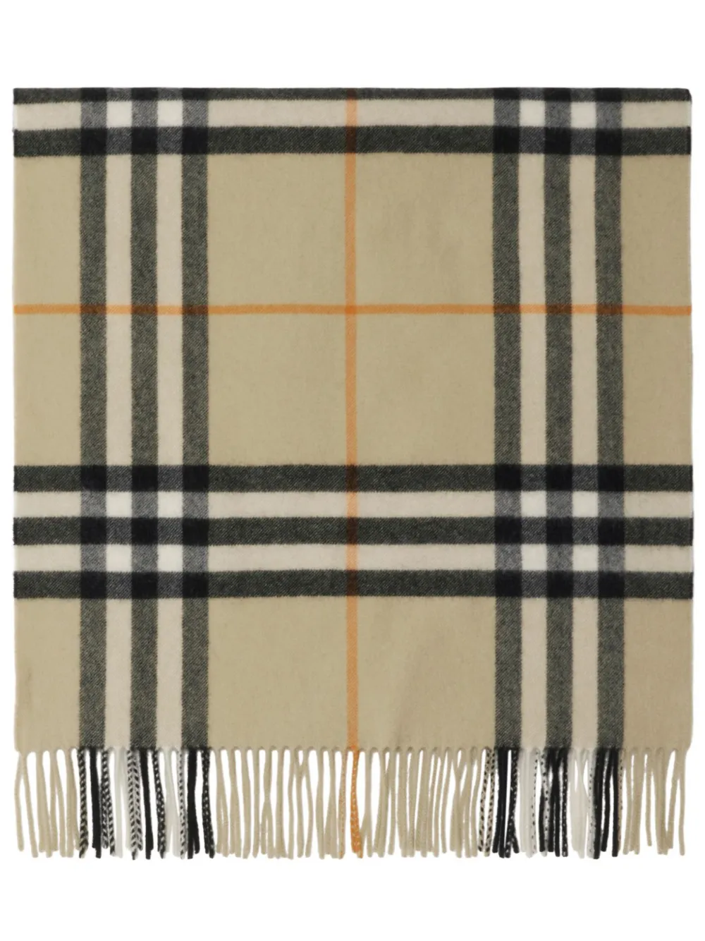 Burberry wide check cashmere scarf - Toni neutri