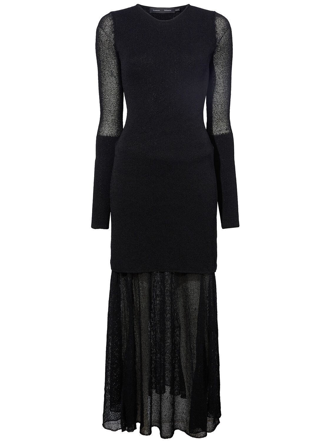Anita Sheer Mesh Knit Long Dress